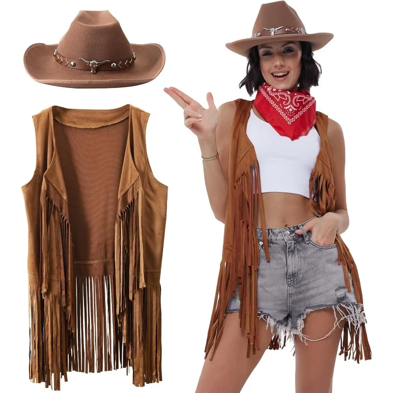Costume cowgirl 3 pièces