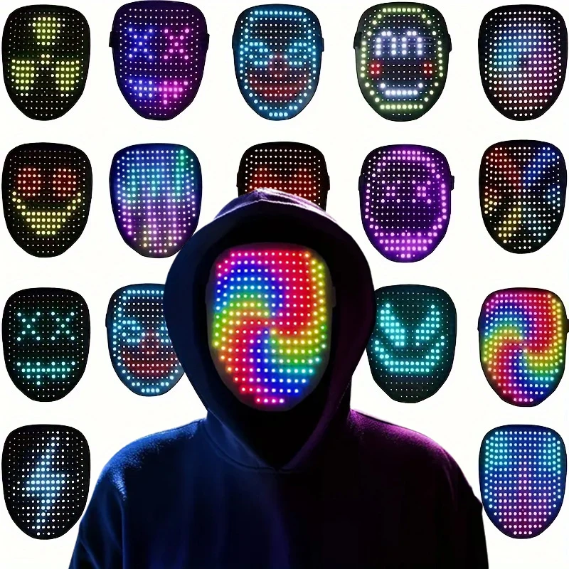 Masque LED — pilotage aux gestes